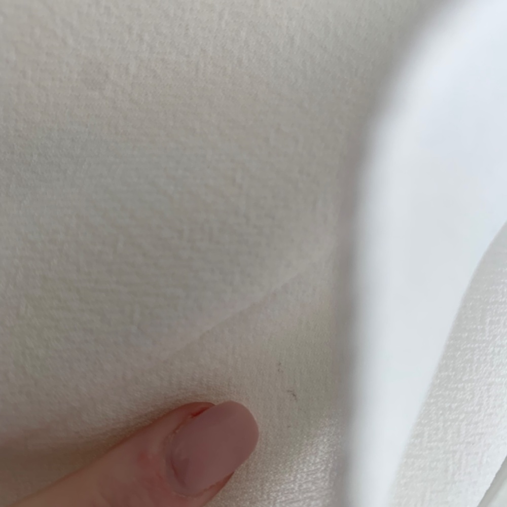 BCBGeneration Double Weave Ruffle Sleeve White Dress - Picture 9 of 9